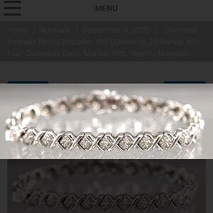 Elegant Silver Diamond Tennis Bracelet